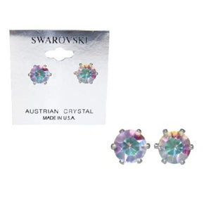 Swarovski Crystal Aurora Borealis Stud Earring.